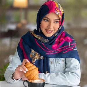 روسری نخی سیااسکارف قواره 140