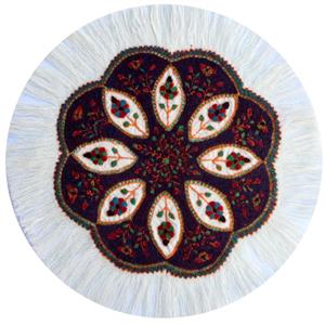 رومیزی پته دوزی کوی دوست مدل گل کد F1