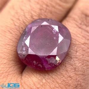 نگین یاقوت سرخ  برمه بزرگ جواهری تراش اوال oval ruby کد  ir 467