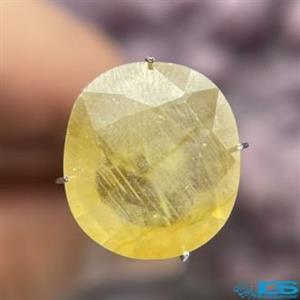 نگین یاقوت زرد برمه جواهر تراش اوال  Ruby yellow کد  ir 478
