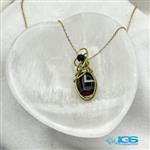 گردنبند سنگ عقیق برزیل با زنجیر استیل AGATE  کد  ir 630