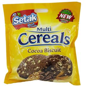 بیسکوییت سبوس دار چند غله مولتی کرال کاکائو 360 گرمی ستاک