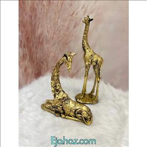 مجسمه پلی استر دکوری زرافه 2 عددی