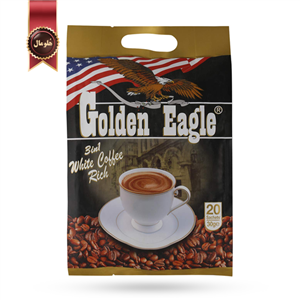 کافی میکس 3 در 1 گلدن ایگل golden eagle مدل white coffee rich بسته 20 عددی 