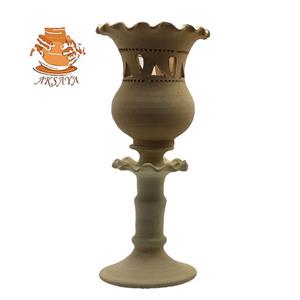 شمعدان سفالی مدل لبچین ارتفاع ۳۰ سانتی متر