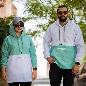هودی مردانه D111 برساد رنگ سفید-سبز سایز  2XL