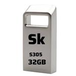 فلش 32 گیگ  SKمدلS305جنس بدنه فلز سایز بند انگشتی  usb2کلاس 15