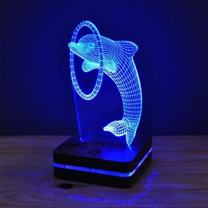 چراغ خواب موهومی طرح دلفین حلقه هفت رنگ Mohomi Wirelight 7 Color Lamp Dolphin and Ring 