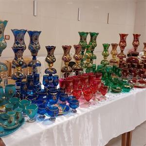 لاله شمعدان سایز نقلی تقریباً 50سانت برقی همراه با آویز جنس خوب  با تنوع رنگ