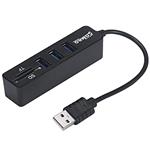 هاب USB 2.0 سه پورت وکارت خوان ایکس پی مدل hc834