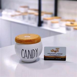قندان سرامیکی درب چوب