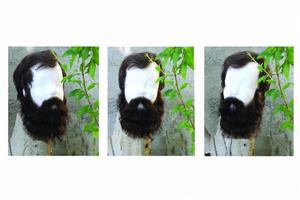 ریش و سبیل طبیعی قهوه ای رنگ بلند