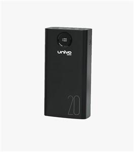 پاوربانک یونیوو مدل UN20PD Ultra ظرفیت ۲۰۰۰۰ میلی آمپر Univo UN20 PD Ultra 20000 POWER BANK