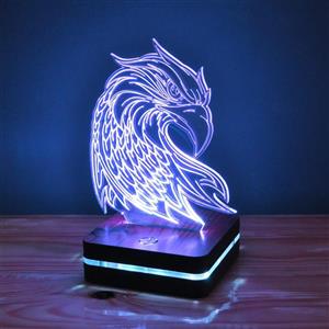 چراغ خواب  موهومی طرح سر عقاب هفت رنگ Mohomi Wirelight 7 Color Lamp Eagle Head