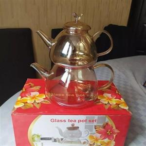 کتری قوری پیرکس شامپاینی