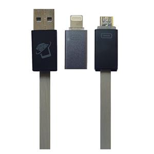 کابل تبدیل USB به microUSB و لایتنینگ دیاموند مدل AD-CSH2 به طول 1 متر 