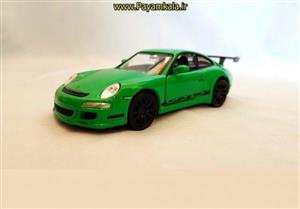 ماشین اسباب بازی پورشه (PORSCHE 911 GTS BY WELLY) سبز 