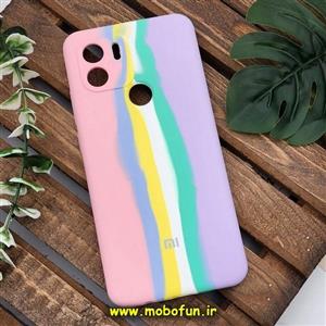 قاب گوشی Redmi A1 Plus - Redmi A2 Plus - Poco C50 شیائومی سیلیکونی اورجینال سورا SORA پاک کنی رنگین کمانی آبرنگی درجه یک زیربسته محافظ لنزدار کد 111