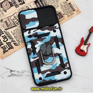 قاب گوشی iPhone 12 Pro Max آیفون طرح ضد ضربه بتمن چریکی ارتشی هولدر دار محافظ لنز دار کشویی پنجره ای کد 608