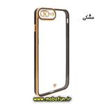 قاب گوشی iPhone 7 Plus - iPhone 8 Plus آیفون طرح الکتروپلیتینگ ژله ای شفاف اورجینال یونیک کیس Unique Case محافظ لنز دار مشکی کد 430