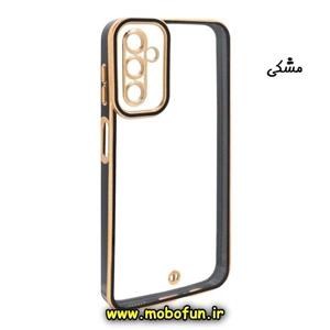 قاب گوشی Galaxy A14 4G - Galaxy A14 5G سامسونگ طرح الکتروپلیتینگ ژله ای شفاف اورجینال محافظ لنز دار مشکی کد 134