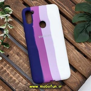 قاب گوشی Galaxy A11 سامسونگ سیلیکونی اورجینال سورا SORA پاک کنی رنگین کمانی آبرنگی درجه یک زیربسته محافظ لنز دار کد 608