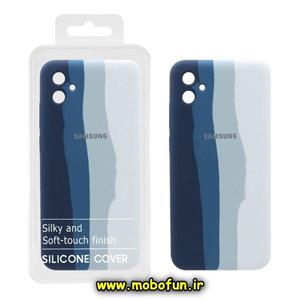 قاب گوشی Galaxy A04E سامسونگ سیلیکونی اورجینال آبرنگی رنگین کمانی پاک کنی درجه یک زیربسته محافظ لنز دار کد 48