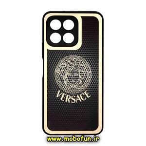 قاب گوشی Honor X6 4G - Honor X8 5G آنر پشت گلس سرامیکی طلاکوب ورساچه VERSACE محافظ لنزدار کد 12 