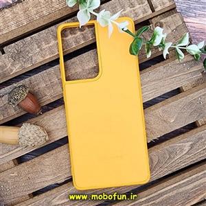 قاب گوشی Galaxy S21 Ultra سامسونگ اورجینال چرمی لدرکیس Leather Case زرد کد 281