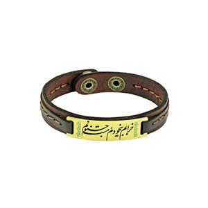 دستبند چرمی اچ آر دیزاین مدل BR34D4 Hr Design BR34D4 Leather Bracelet