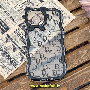 قاب گوشی iPhone 13 آیفون شفاف فانتزی بالشتی طرح دیور Dior کد 415