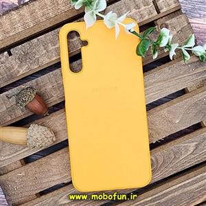 قاب گوشی Galaxy A14 4G - Galaxy A14 5G سامسونگ اورجینال چرمی لدرکیس Leather Case زرد کد 46