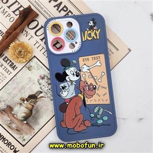 قاب گوشی iPhone 14 Pro Max آیفون فانتزی ژله ای طرح کارتونی میکی موس محافظ لنز دار کد 162