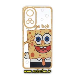 قاب گوشی Honor X7 4G آنر ژله ای شفاف فانتزی طرح باب اسفنجی محافظ لنز دار کد 33
