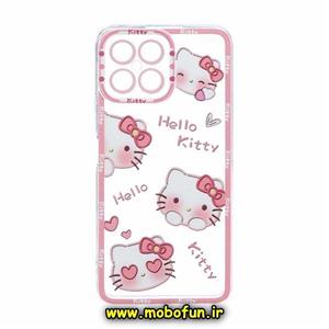 قاب گوشی Honor X8 4G آنر ژله ای شفاف فانتزی طرح کیتی KITTY محافظ لنز دار کد 26