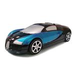 (موزیکال-چراغدار)ماکت فلزی عقب کش بوگاتی ویرون بزرگ  (1:24) (Bugatti Veyron) آبی-مشکی