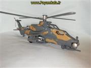 (سایز بزرگ) هلیکوپتر آپاچی عقب کش پنج پره فلزی صدادار-چراغدار (APACHE) طرح 03