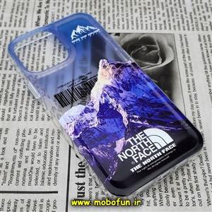 قاب گوشی iPhone 14 Pro آیفون طرح پشت طلق پرینت برجسته دکمه کرومی THE NORTH FACE کد 128 