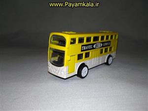 ماشین فلزی کوچک اتوبوس دوطبقه (3346yt) زرد 