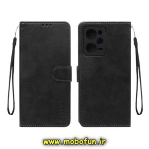 کیف گوشی Redmi Note 12 Pro 5G - Redmi Note 12 Pro Plus 5G - Poco X5 Pro شیائومی مگنتی نیلکین NILLKIN طرح چرم کتابی محافظ لنزدار مشکی کد 110
