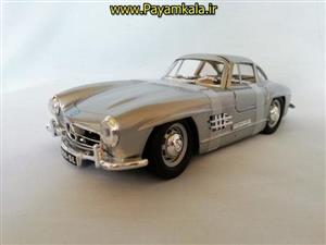 ماکت فلزی مرسدس بنز بزرگ (1:24) (MERCEDES-BENZ 300SL 1954 BY BURAGO) نقره ای