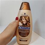 شامپو وگان شوما ترمیم کننده و مغذی مو مناسب موهای آسیب دیده و خشک آلمانی حجم 350 میلی لیتر  Schauma Repair & Care Shampoo