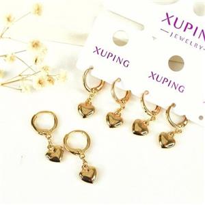 گوشواره طرح قلب ژوپینگ طرح طلا کد 8691