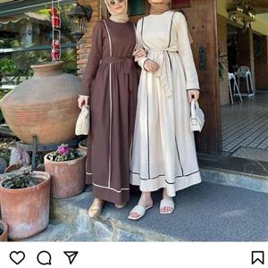 مانتو پیراهنی مغزی دوزی  بلندشیک