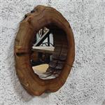 آینه دیواری روستیک از چوب درخت نارون
