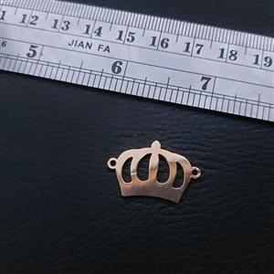 پلاک دستبندی استیل تاج دو سانتی رنگ ثابت