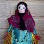 عروسک سنتی لیلی، چوبی پارچه ای دست ساز با دستان متحرک (رقصان)