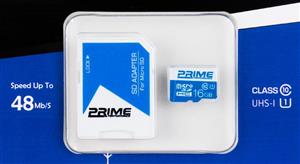 کارت حافظه microSDHC پرایم کلاس 10 استاندارد UHS-I U1 سرعت 48MBps همراه با آداپتور SD ظرفیت 16 گیگابایت Prime UHS-I U1 Class 10 48MBps microSDHC With Adapter - 16GB