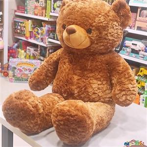 عروسک پولیشی خرس پارچه رزی وارداتی  90 سانت