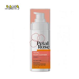 فوم شستشوی صورت پتال مناسب انواع پوست حجم ۱۵۰ میلی لیتر Petal Rose 